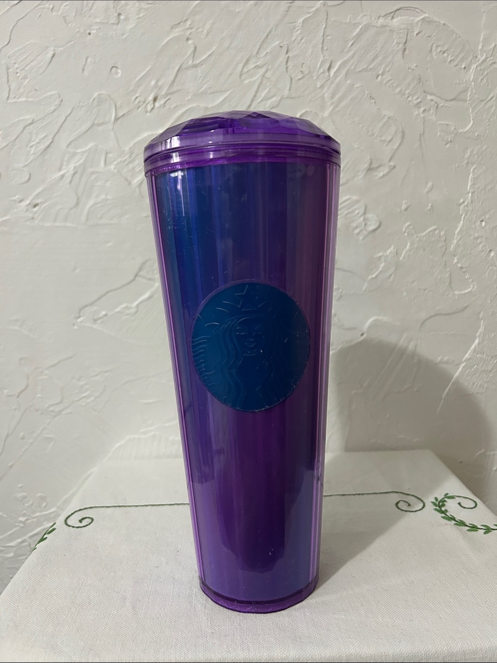 Starbucks Purple Dome Lid Wisteria Kaleidoscope Venti Cold Tumbler 24oz READ